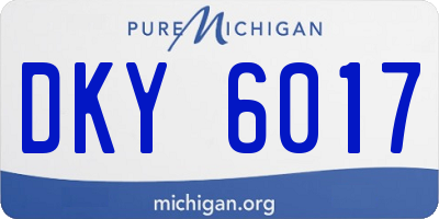 MI license plate DKY6017