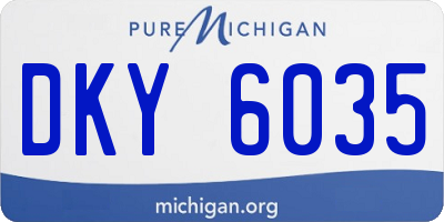 MI license plate DKY6035