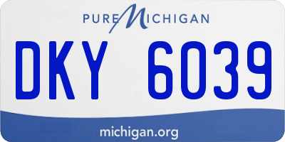 MI license plate DKY6039