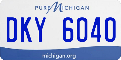 MI license plate DKY6040