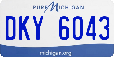 MI license plate DKY6043