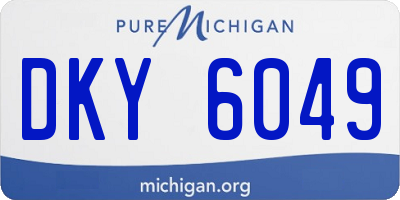 MI license plate DKY6049