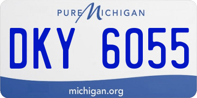 MI license plate DKY6055