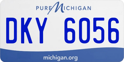 MI license plate DKY6056