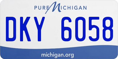 MI license plate DKY6058