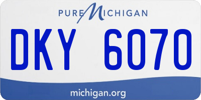 MI license plate DKY6070