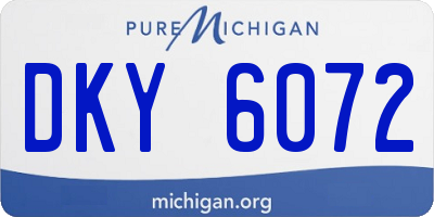 MI license plate DKY6072