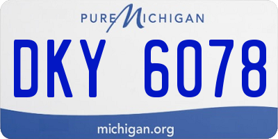 MI license plate DKY6078