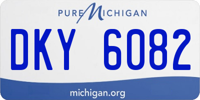 MI license plate DKY6082