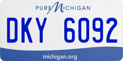 MI license plate DKY6092