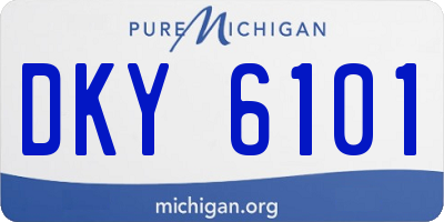 MI license plate DKY6101