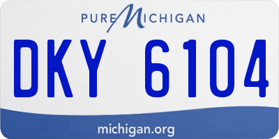 MI license plate DKY6104
