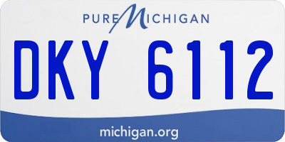 MI license plate DKY6112