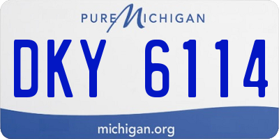 MI license plate DKY6114
