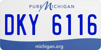 MI license plate DKY6116