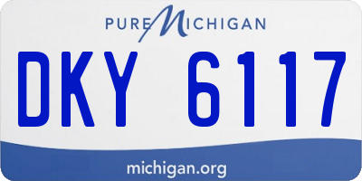 MI license plate DKY6117
