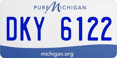 MI license plate DKY6122