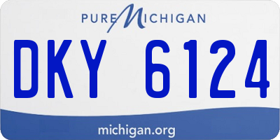 MI license plate DKY6124