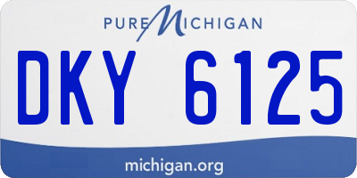 MI license plate DKY6125