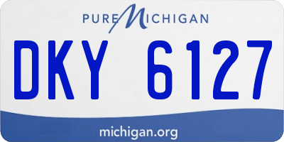 MI license plate DKY6127