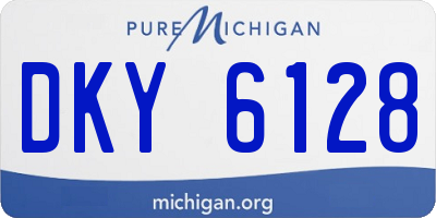 MI license plate DKY6128