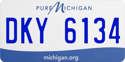 MI license plate DKY6134