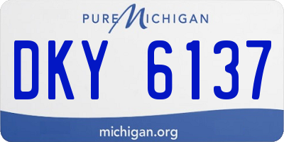 MI license plate DKY6137