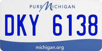 MI license plate DKY6138