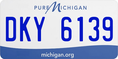 MI license plate DKY6139