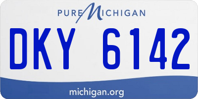 MI license plate DKY6142