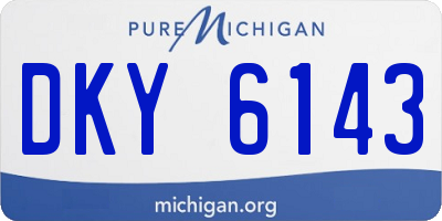 MI license plate DKY6143