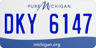 MI license plate DKY6147