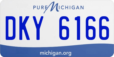 MI license plate DKY6166