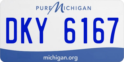 MI license plate DKY6167