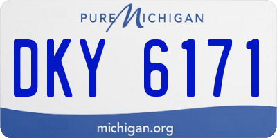 MI license plate DKY6171