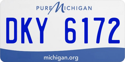 MI license plate DKY6172