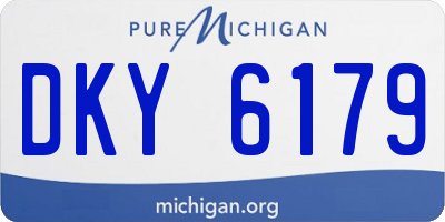 MI license plate DKY6179