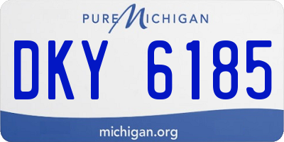 MI license plate DKY6185