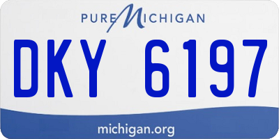 MI license plate DKY6197