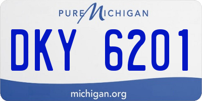 MI license plate DKY6201