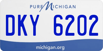 MI license plate DKY6202