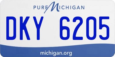 MI license plate DKY6205