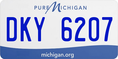 MI license plate DKY6207