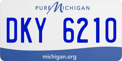 MI license plate DKY6210