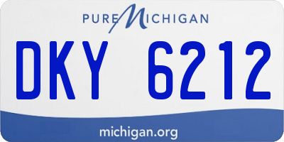 MI license plate DKY6212