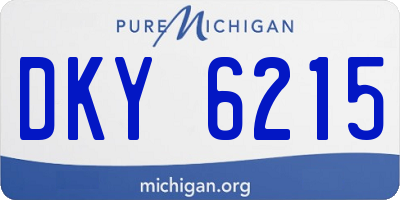 MI license plate DKY6215