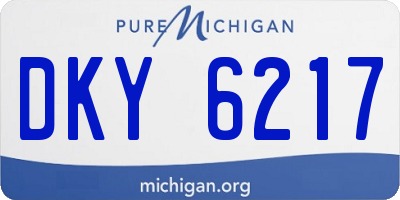 MI license plate DKY6217