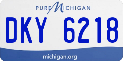 MI license plate DKY6218