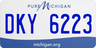 MI license plate DKY6223