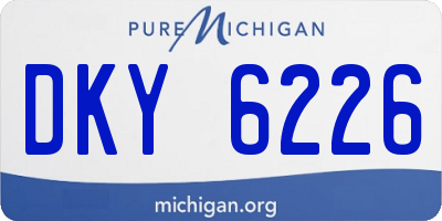 MI license plate DKY6226